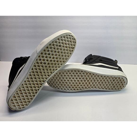 Vans Off The Wall Size 8 Mens 9.5 WMN Sk8 Hi Mid Leather Skate Shoes Sneakers - Picture 7 of 9